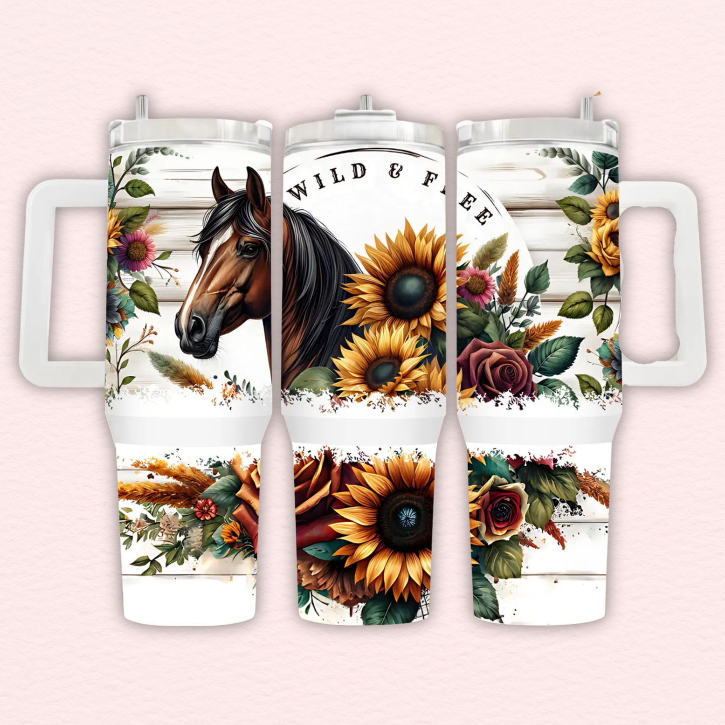 Sunflower Horse 40oz Tumbler