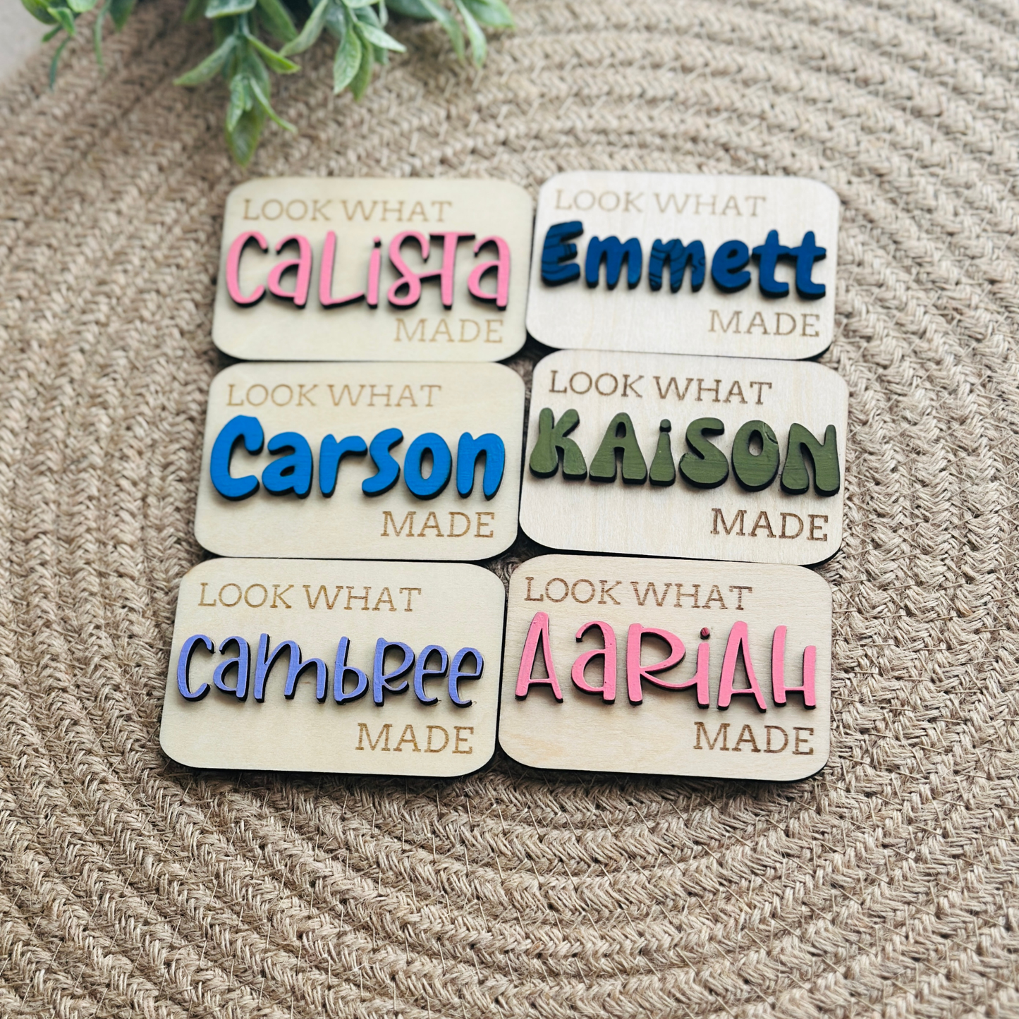 Personalized “Look What I Made” Magnet – Fridge Art Display for Kids