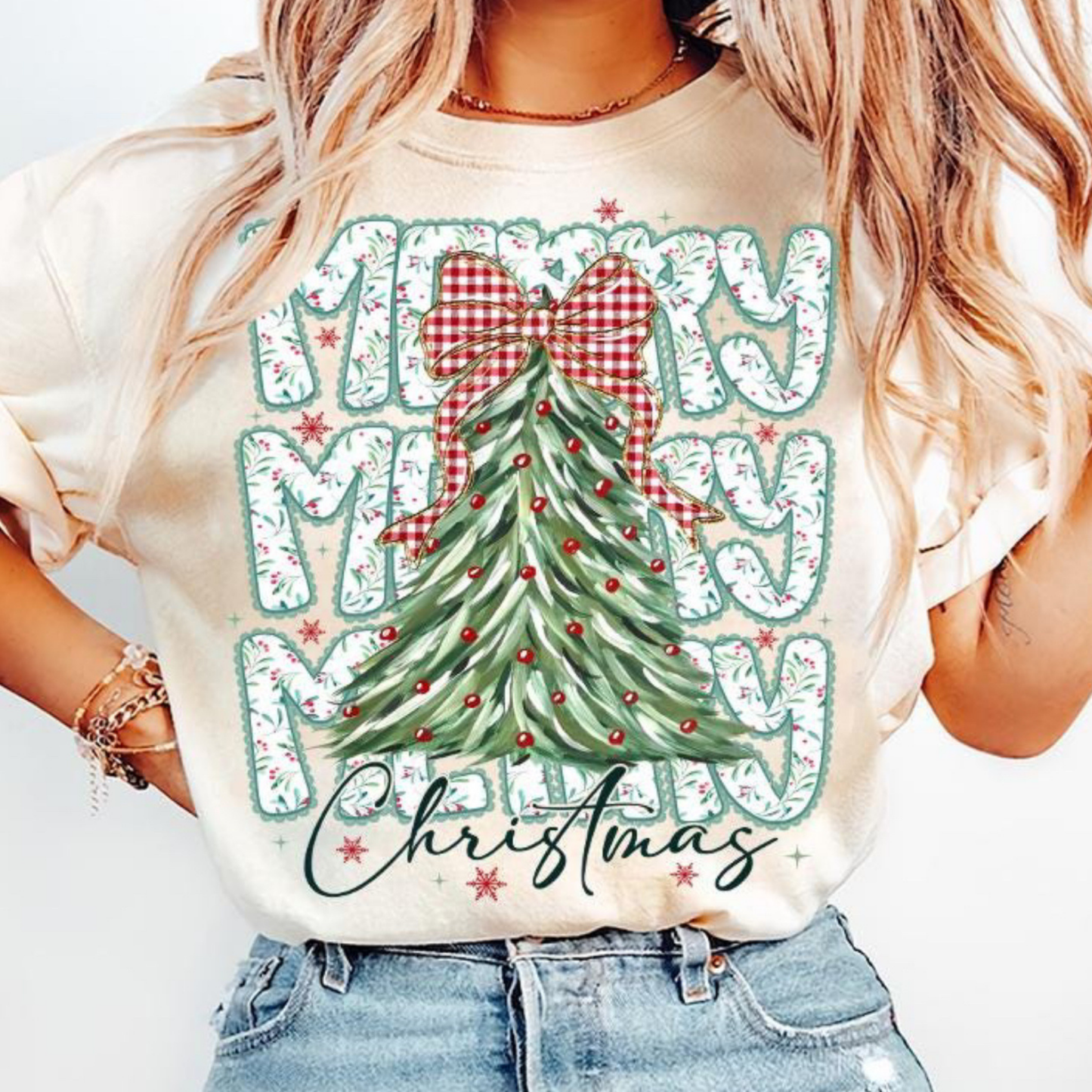 Merry Christmas Tree Sweatshirt