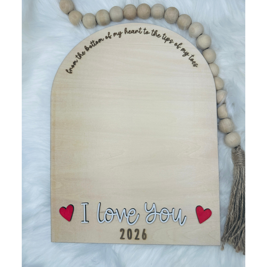From the bottom of my heart… Sign  Baby Valentine Keepsake