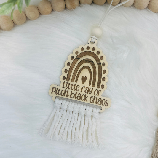 Pitch black chaos Car Charm