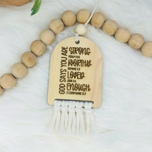 God Says You Are… Car Charm